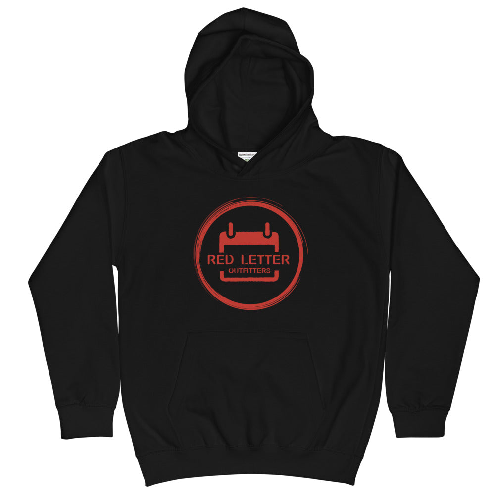 Branded Letter Red Hoodie - Kids Outfitters