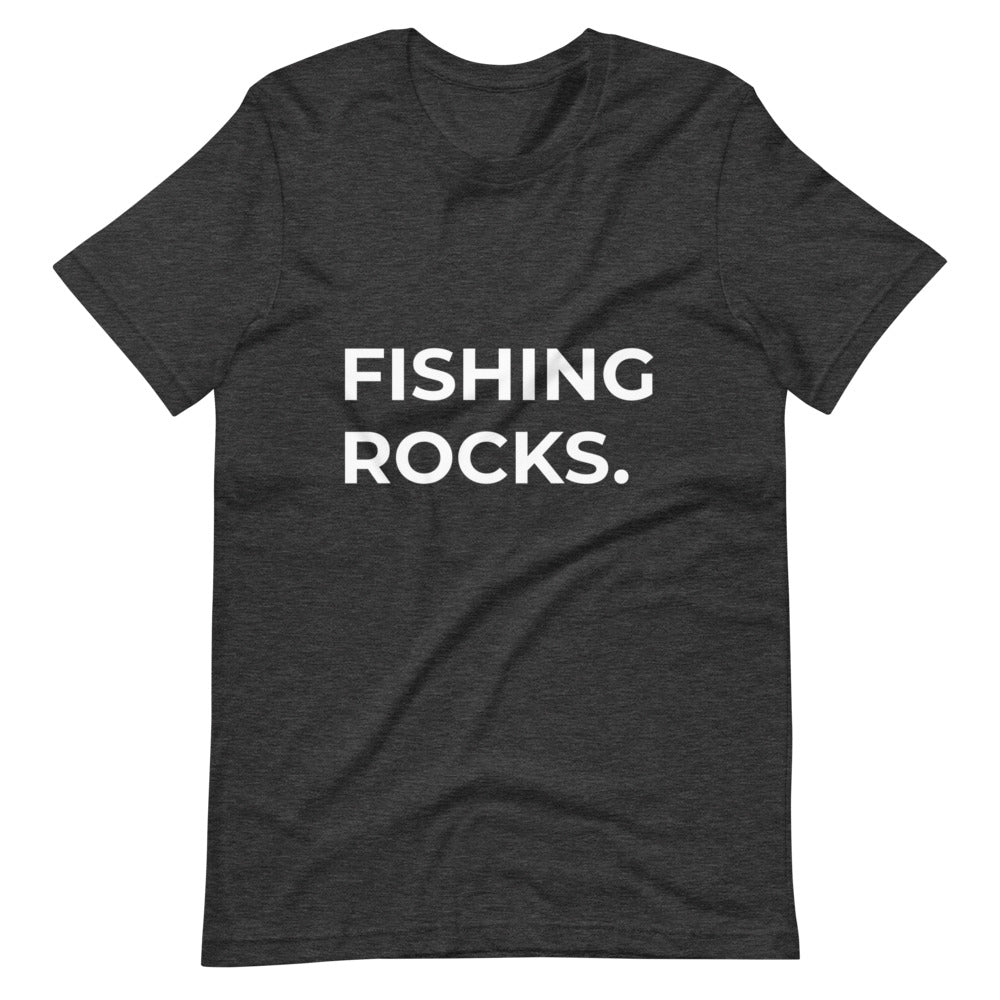 Fishing Rocks. T-Shirt Dark Grey Heather / 2XL